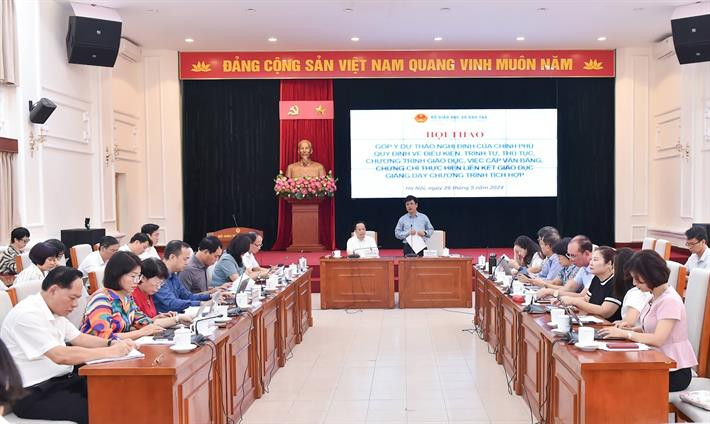Góp ý dự thảo Nghị định quy định về thực hiện liên kết giáo dục chương trình tích hợp