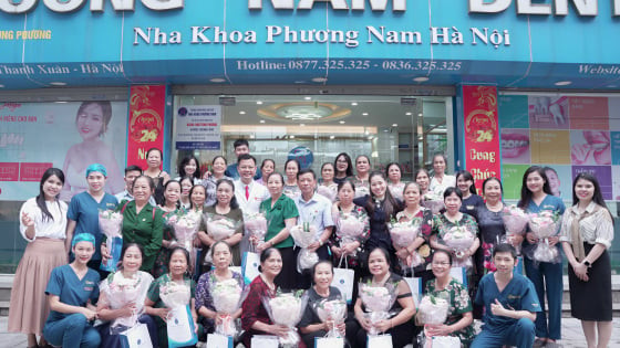 Nha khoa Phương Nam thăm khám, chăm sóc răng miễn phí cho 26 nữ bộ đội Trường Sơn ở tỉnh Ninh Bình
