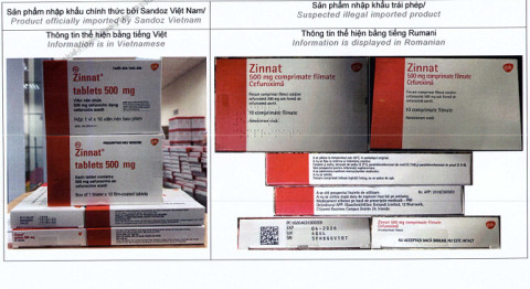 Sở Y tế Hà Nội cảnh báo thuốc Zinnat tablets 500mg nghi ngờ không rõ nguồn gốc xuất xứ