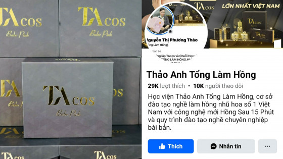 TA Cos được Tổng làm hồng Thảo Anh "khoe" là hàng nhập khẩu, nhưng Cục Dược khẳng định không cấp số lưu hành cho sản phẩm này