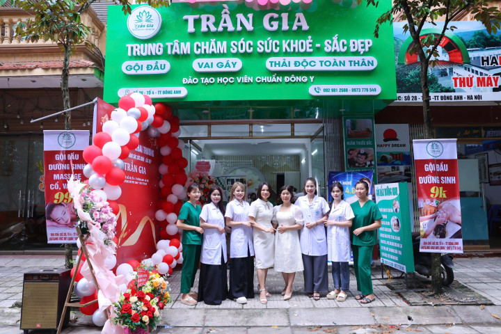Đông Anh: Trung tâm Chăm Sóc Sức Khỏe - Sắc Đẹp Trần Gia tưng bừng khai trương cơ sở mới