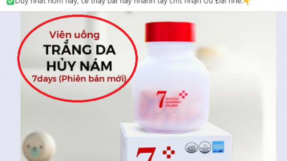 Bài 1: Sản phẩm 7Day Plus của Kim Ngân Korea có dấu hiệu không phép, người sử dụng bị dị ứng