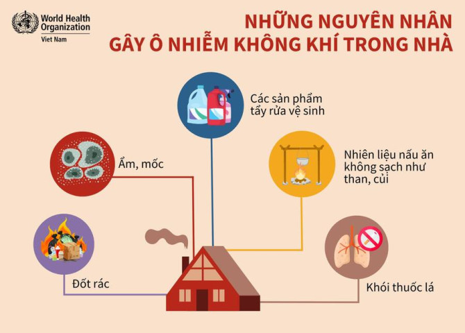 Ngày Viêm phổi Thế giới 12/11 - Những nguyên nhân gây ô nhiễm không khí trong nhà