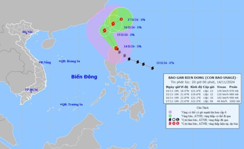 Bộ Nông nghiệp và PTNT chỉ đạo các địa phương ven biển ứng phó với bão USAGI gần biển Đông