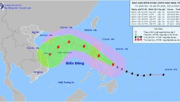 Bão Usagi suy yếu thành áp thấp nhiệt đới, siêu bão Man-yi gây biển động dữ dội