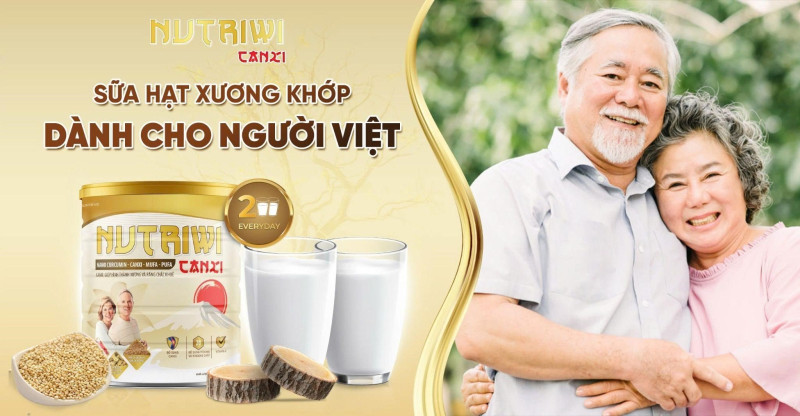 Sữa hạt Nutriwi Canxi: Bộ ba hoạt chất quý cho xương khớp khỏe mạnh