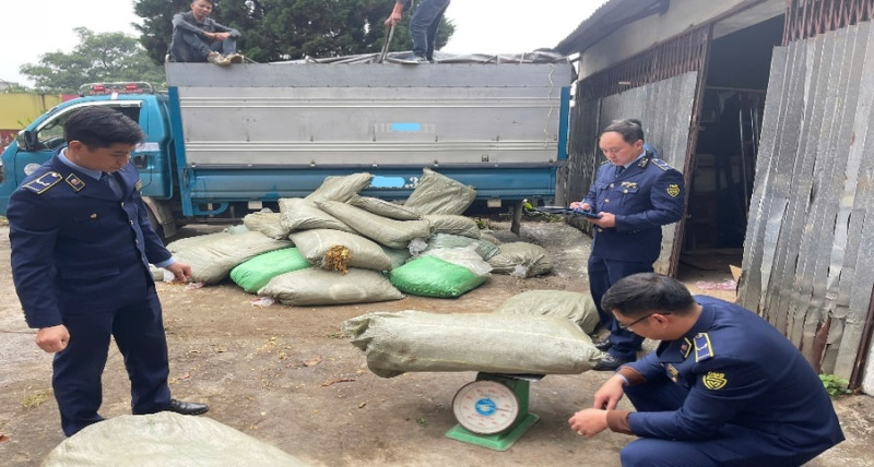 Cao Bằng phát hiện, tạm giữ 1.833 kg nguyên liệu thuốc lá không rõ nguồn gốc xuất xứ