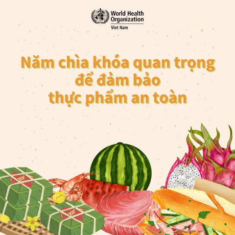 Infographic: 5 chìa khoá quan trọng để đảm bảo thực phẩm an toàn
