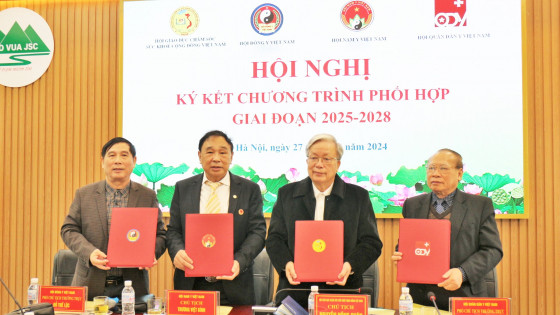 VACHE, Hội Nam y, Hội Quân dân y và Hội Đông y Việt Nam kí kết Chương trình phối hợp hoạt động
