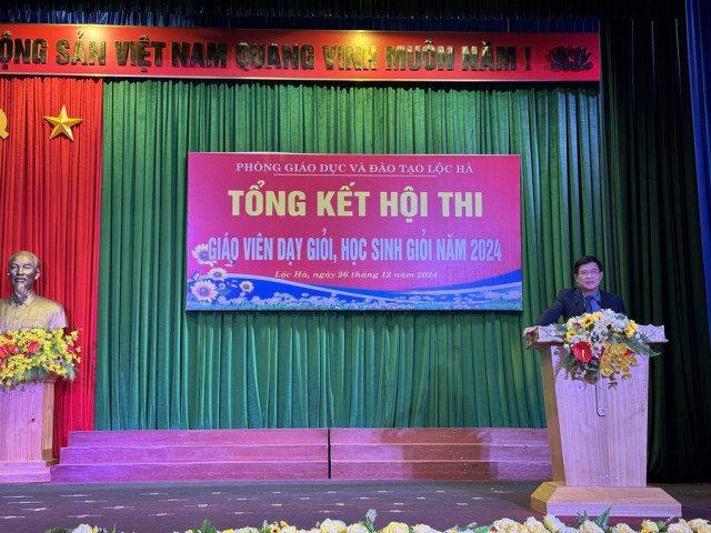 Hà Tĩnh: Phòng Giáo dục và Đào tạo huyện Lộc Hà tổng kết hội thi giáo viên dạy giỏi, học sinh giỏi năm học 2024 - 2025