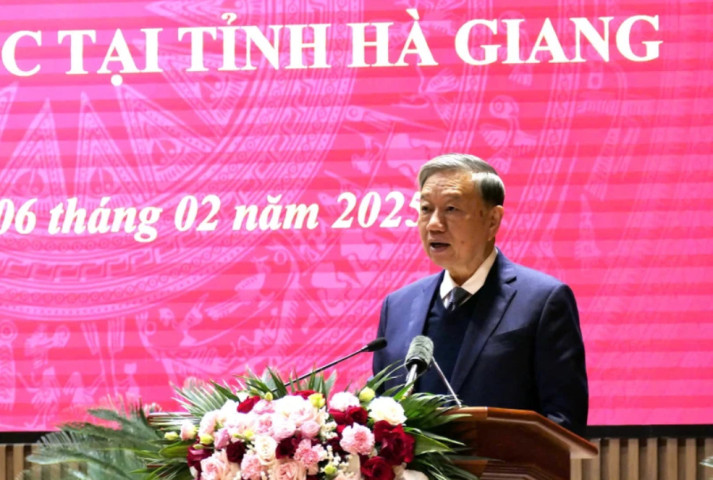 Tổng Bí thư Tô Lâm làm việc với Ban Chấp hành Đảng bộ tỉnh Hà Giang