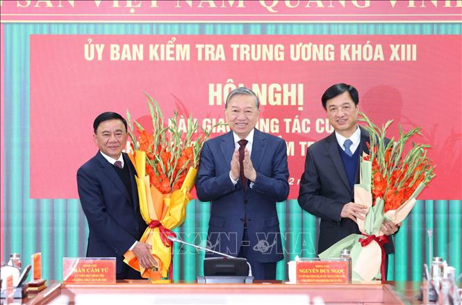 Tổng Bí thư Tô Lâm dự Hội nghị bàn giao công tác của Chủ nhiệm Ủy ban Kiểm tra Trung ương