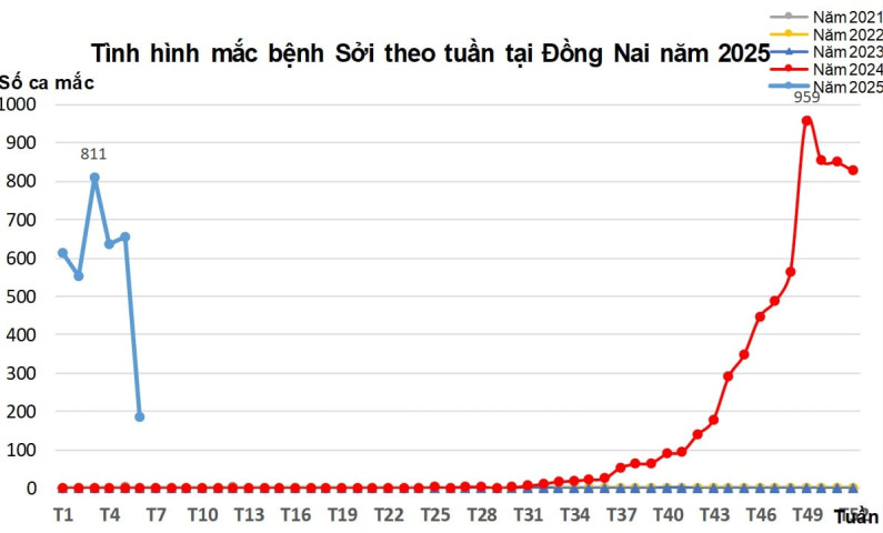Đồng Nai: Ghi nhận hơn 3,4 ngàn ca sởi từ đầu năm 2025 đến nay