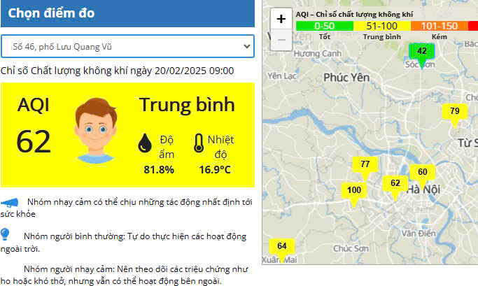 Hà Nội bị bao phủ bởi lớp sương mờ đục, không khí gia tăng ô nhiễm