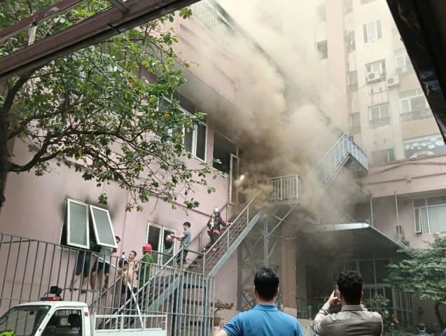 Hà Nội: Xảy ra vụ hoả hoạn tại làng sinh viên Hancinco Thanh Xuân