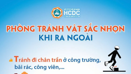 Infographic: Phòng tránh vật sắc nhọn khi di chuyển ngoài trời