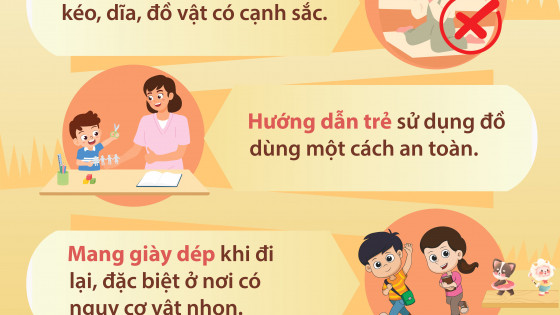 Infographic: Phòng tránh vật sắc nhọn tại nhà