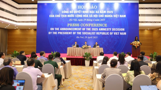 Hơn 8.000 phạm nhân được hưởng đặc xá nhân dịp kỷ niệm 50 năm Ngày Giải phóng miền Nam