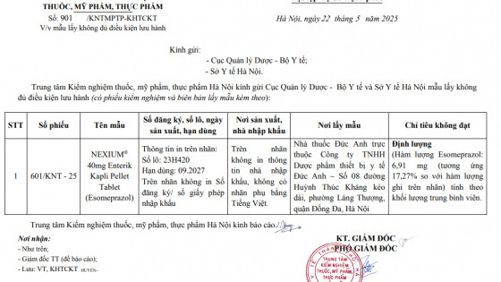 Bộ Y tế truy tìm nguồn gốc thuốc giả NEXIUM® 40mg