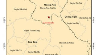 Quảng Nam: Ghi nhận 4 trận động đất trong ngày 26/5