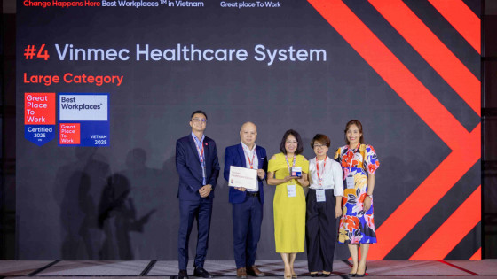 Vinmec lọt Top 5 Nơi làm việc xuất sắc nhất Việt Nam