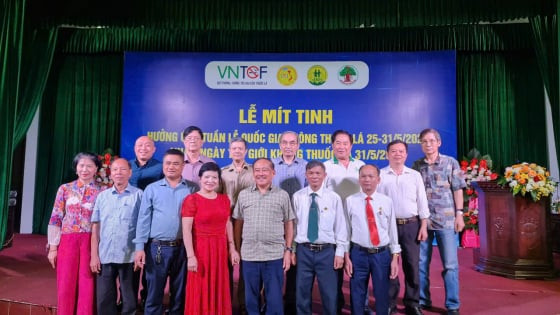 VACHE kết hợp với các đơn vị tổ chức Lễ mít tinh hưởng ứng Tuần lễ Quốc gia không thuốc lá 25 - 31/5/2025