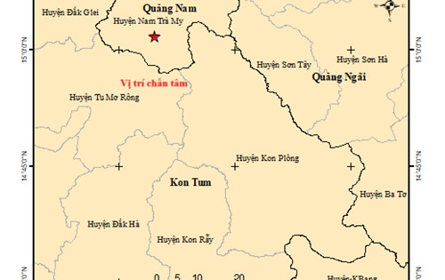 Quảng Nam, Kon Tum liên tiếp hứng 10 trận động đất trong 3 ngày