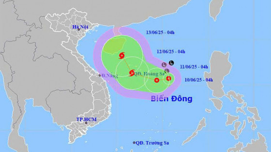 Dự báo thời tiết ngày 10/6: Hà Nội mưa dông, áp thấp mạnh lên trên Biển Đông