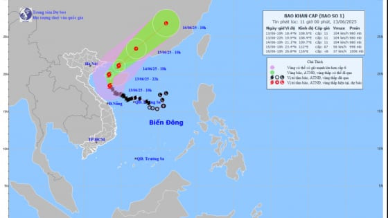 Tin bão khẩn cấp - cơn bão số 1 Wutip
