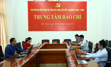 Trung tâm Báo chí phục vụ Đại hội Đảng bộ tỉnh Bắc Ninh chính thức đi vào hoạt động