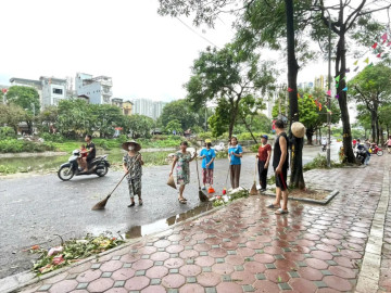 Hà Nội khuyến cáo người dân chủ động vệ sinh môi trường, phòng chống dịch bệnh trong, sau mưa bão