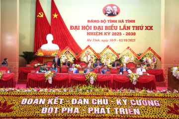 Đại hội Đại biểu Đảng bộ tỉnh Hà Tĩnh khóa XX: Quyết tâm xây dựng Hà Tĩnh phát triển nhanh, bền vững