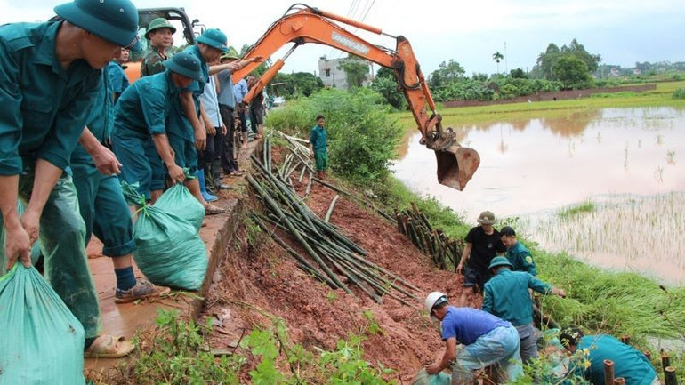Đê bao bị tràn – không phải vỡ đê tại Bắc Ninh