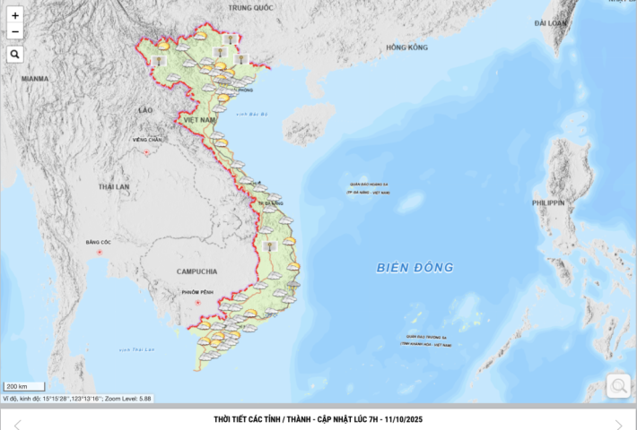 Thời tiết hôm nay 11/10: Bắc Bộ nhiệt độ tăng nhanh, Nam Bộ mưa rào và dông rải rác