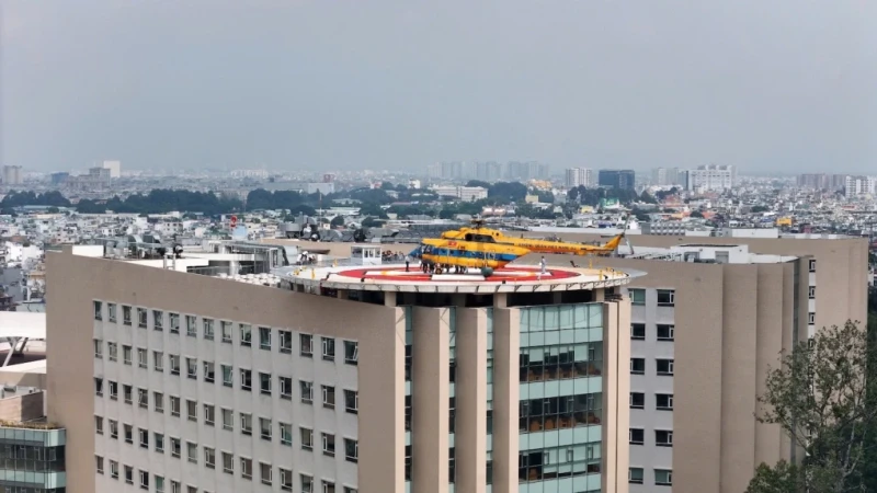 Việt Nam lần đầu có bệnh viện sở hữu hai bãi đáp trực thăng cấp cứu