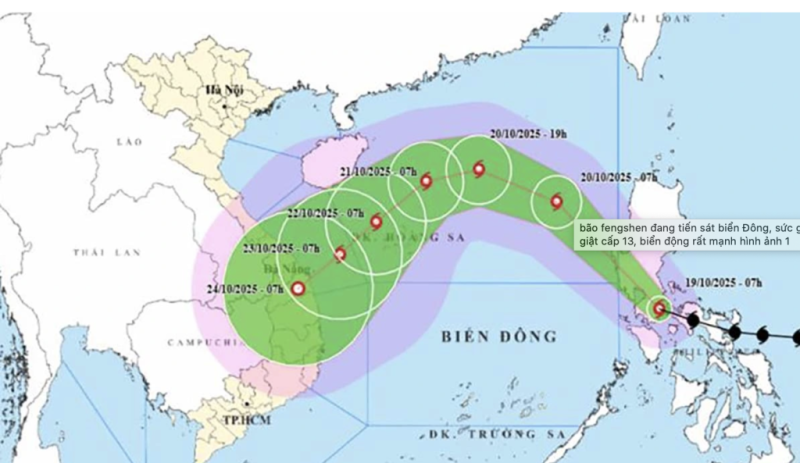 Bão Fengshen đang tăng cấp hướng về khu vực Bắc Biển Đông