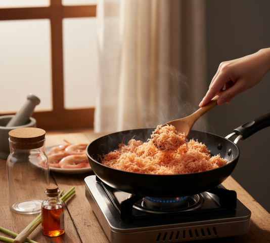 Bật mí cách làm ruốc tôm cho bé
