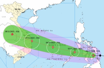 Bộ Nông nghiệp và Môi trường cảnh báo diễn biến nguy hiểm của bão Kalmaegi