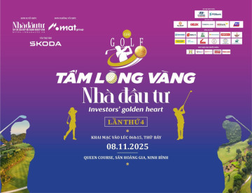 Ngày 8/11 sẽ diễn ra giải golf "Tấm lòng vàng Nhà đầu tư" lần thứ 4