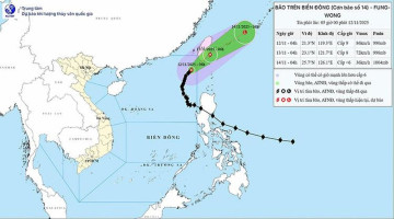 Thời tiết ngày 12/11: Bão số 14 suy yếu, biển vẫn có gió mạnh và sóng lớn
