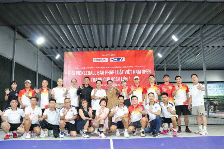 Sôi động Giải Pickleball Báo Pháp luật Việt Nam Open – Tranh Cúp ACSV lần thứ nhất