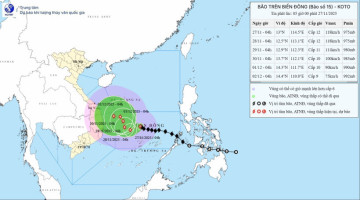 Dự báo thời tiết ngày 27/11: Bão số 15 mạnh thêm, Tây Bắc Bộ có nơi dưới 7 °C