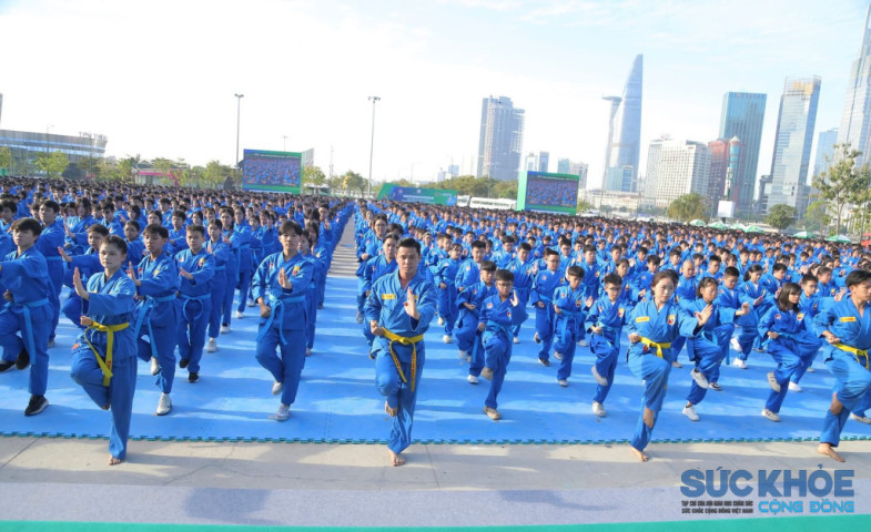 60.000 học sinh đồng diễn Vovinam: Kỷ lục thế giới tôn vinh tinh thần Việt Nam