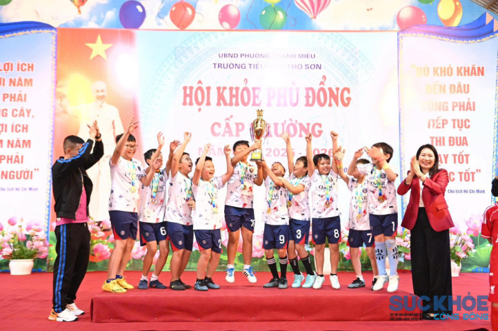 Sức mạnh đoàn kết tỏa sáng tại Hội khỏe Phù Đổng trường tiểu học Thọ Sơn
