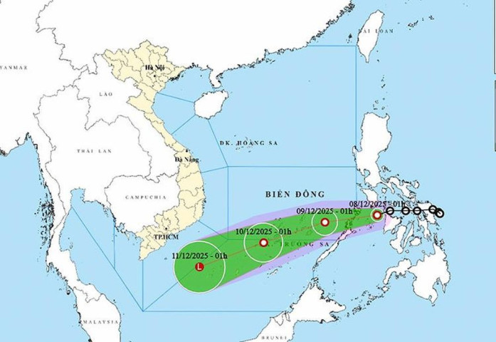 Thời tiết 8/12: Áp thấp tiến vào Biển Đông, gió mạnh gây biển động trên diện rộng