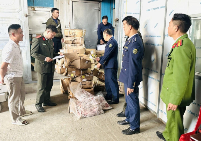 Phát hiện gần 1,26 tấn thực phẩm đông lạnh không rõ nguồn gốc tại Ninh Bình