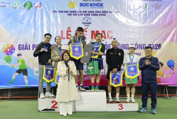 Sôi động giải pickleball “Cúp Sức Khỏe Cộng Đồng 2026”