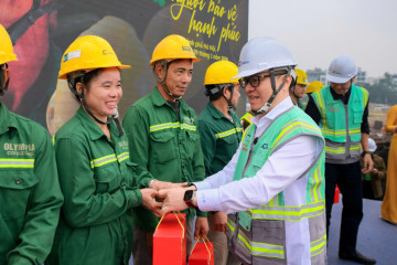 Hơn 1.100 công nhân xây dựng tại Hà Nội đón Tết sớm từ chương trình “Xây Tết 2026”