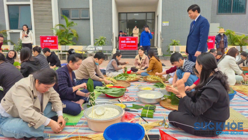 Phú Thọ: Ấm áp Hội thi nấu bánh chưng tại Trung tâm Y tế khu vực Bình Xuyên