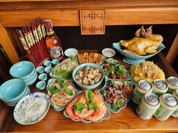 Những mâm cỗ cúng tiễn ông Công ông Táo về trời "đẹp như tranh"